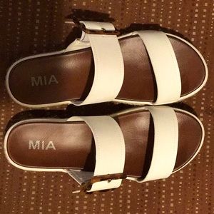 White Mia sandals